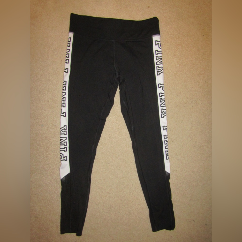 PINK High Waisted Black Leggings